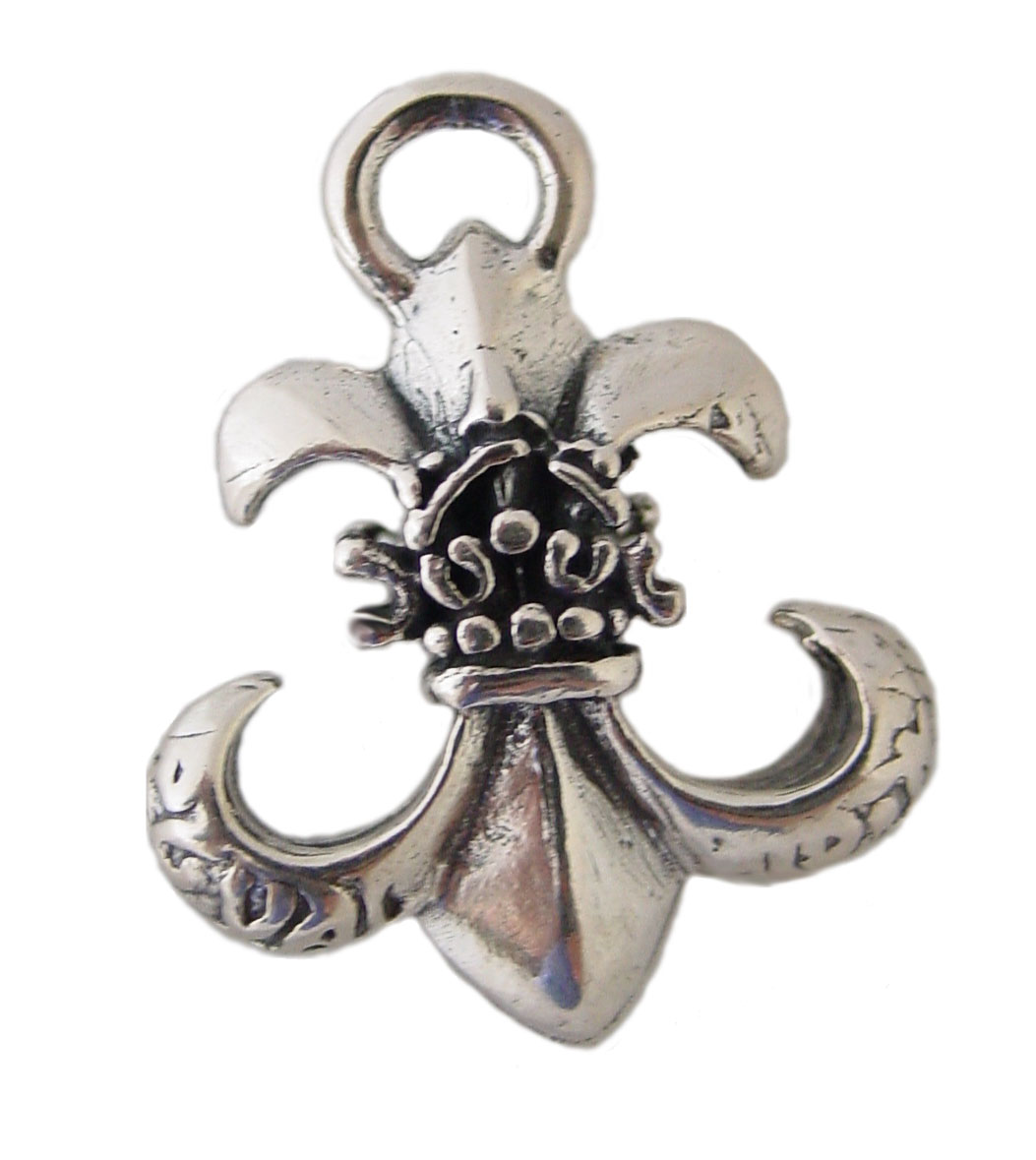 Sterling Silver Fleur de Lis Pendant Charm